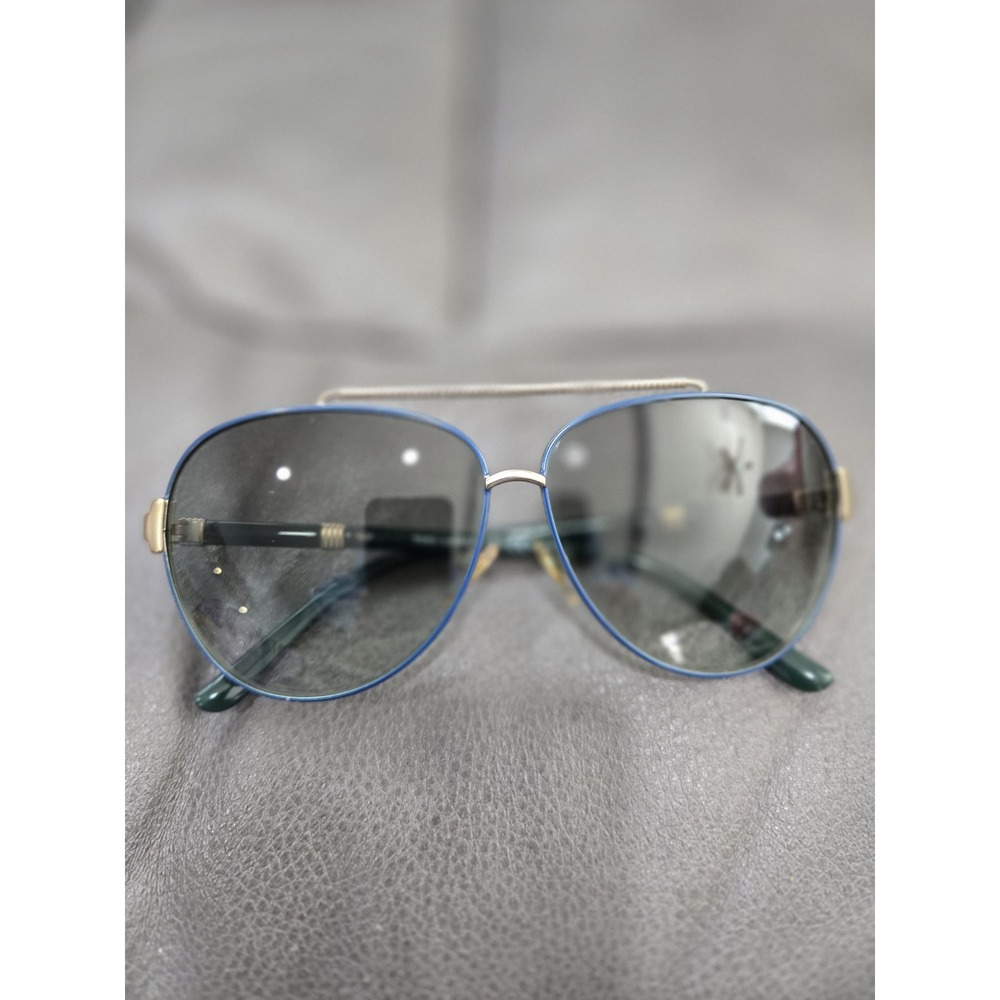 Tory Burch TY6058 Aviator Sunglasses Gold Green Grey Gradient Lens with Case - Picture 3 of 8